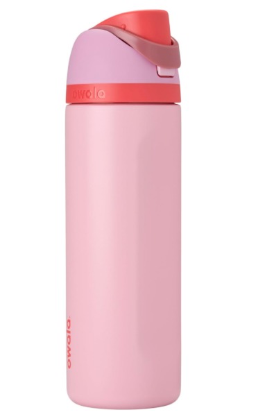 Owala FreeSip 24oz Insulated Water Bottle – 2-in-1 Sip & Swig, Leak-Proof, BPA-Free Sports Bottle (Pink)
